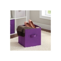 Cutie textil pliabila pentru depozitare, mov, 27 x 27 x 28 cm, 8126